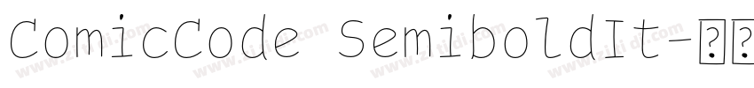 ComicCode SemiboldIt字体转换